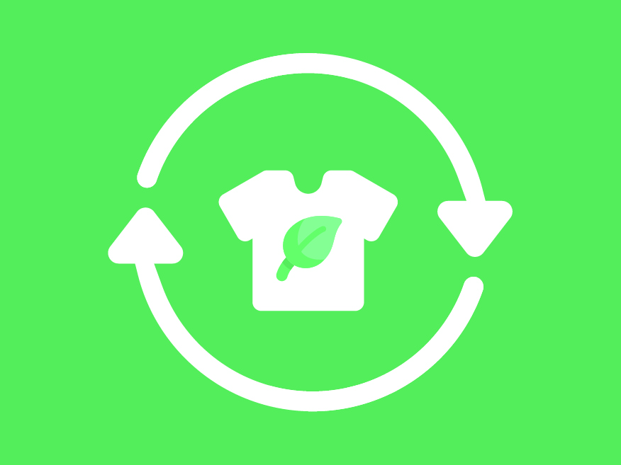Icon of shirt being recycled