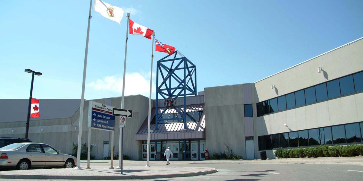 Photo of the Front Entrance of Ajax Community Centre